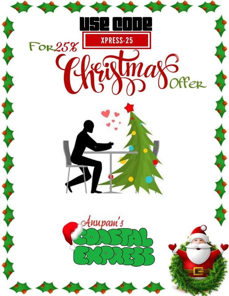 Come celebrate Christmas Lunch/Dinner with us and avail 25% off on your bill. Use code XPRESS25 to have a Merry Christmas. Valid on 24th & 25th December 2018 only.. Happy holidays!! @anupamscoastalexpress Shantinagar, Bheemanna Gardens, Bengaluru . For bookings or home delivery Call 7022264444 7022265555 . . . . . . . #mangaloreancuisineinbengaluru #mangaloreinbangalore #anupams #anupamscoastalexpress #mangalorean #multicuisine #restaurant #seafoodlovers #bangalore #bengaluru Christmas Lunch, Merry Christmas, Novelty Christmas, Christmas Ornaments, Bengaluru, Happy Holidays, 25th, December, Gardens