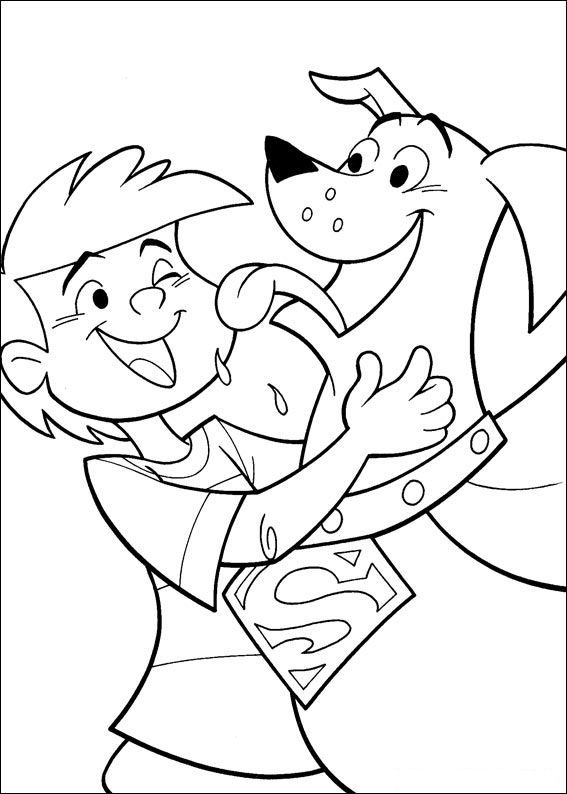 Kleurplaat Krypto de Superdog Krypto de Superdog