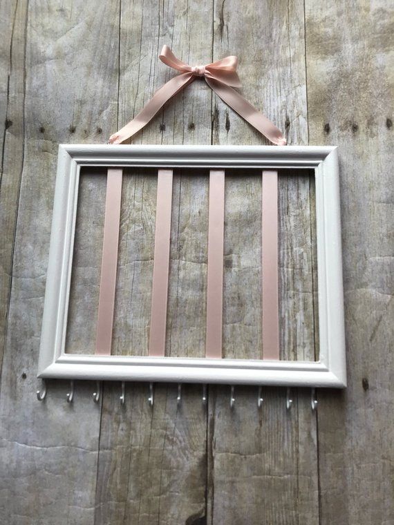 Weiße und Blush Pink Haarbogenhalter, Baumschul-Dekor, Haarzubehör Organisator, Schmuck Lagerung, Stirnband und ac