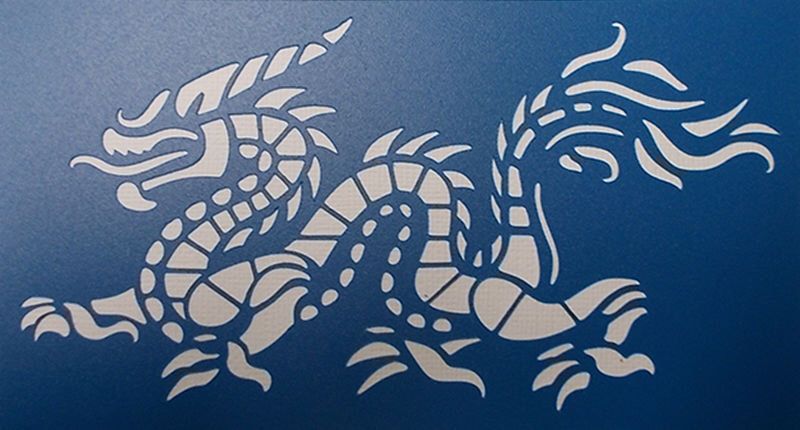 Dragon Flying Mylar AIRRUSH Painting Wall Art Stencil