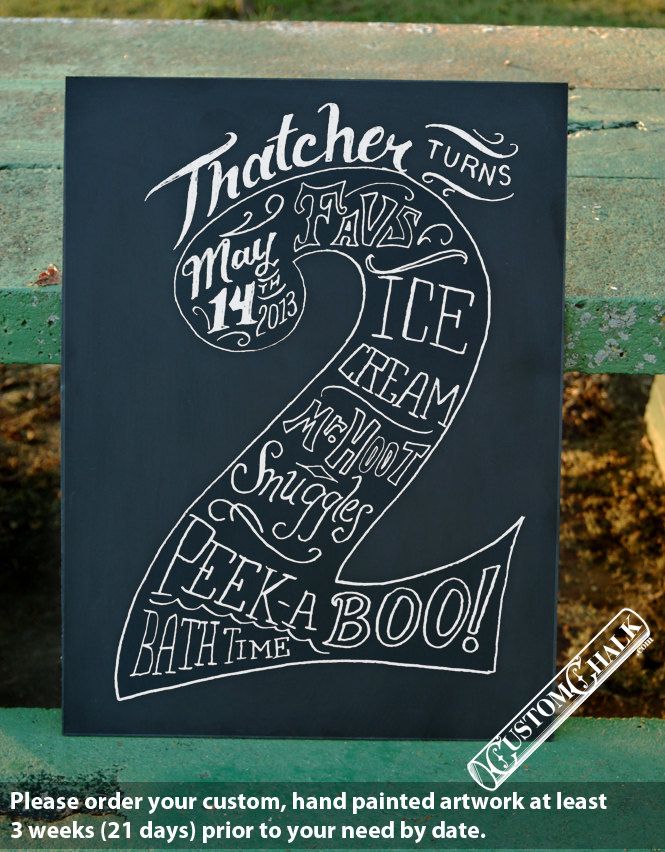 2nd birthday second birthday chalkboard sign birthday signage