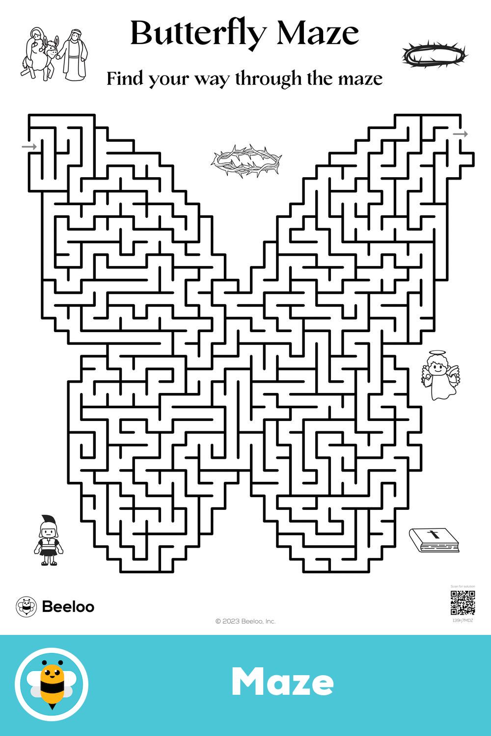 Butterfly Maze • Beeloo Printable Crafts and Activities for Kids