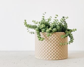 Set of 4 small indoor planters - Original planter gift !
