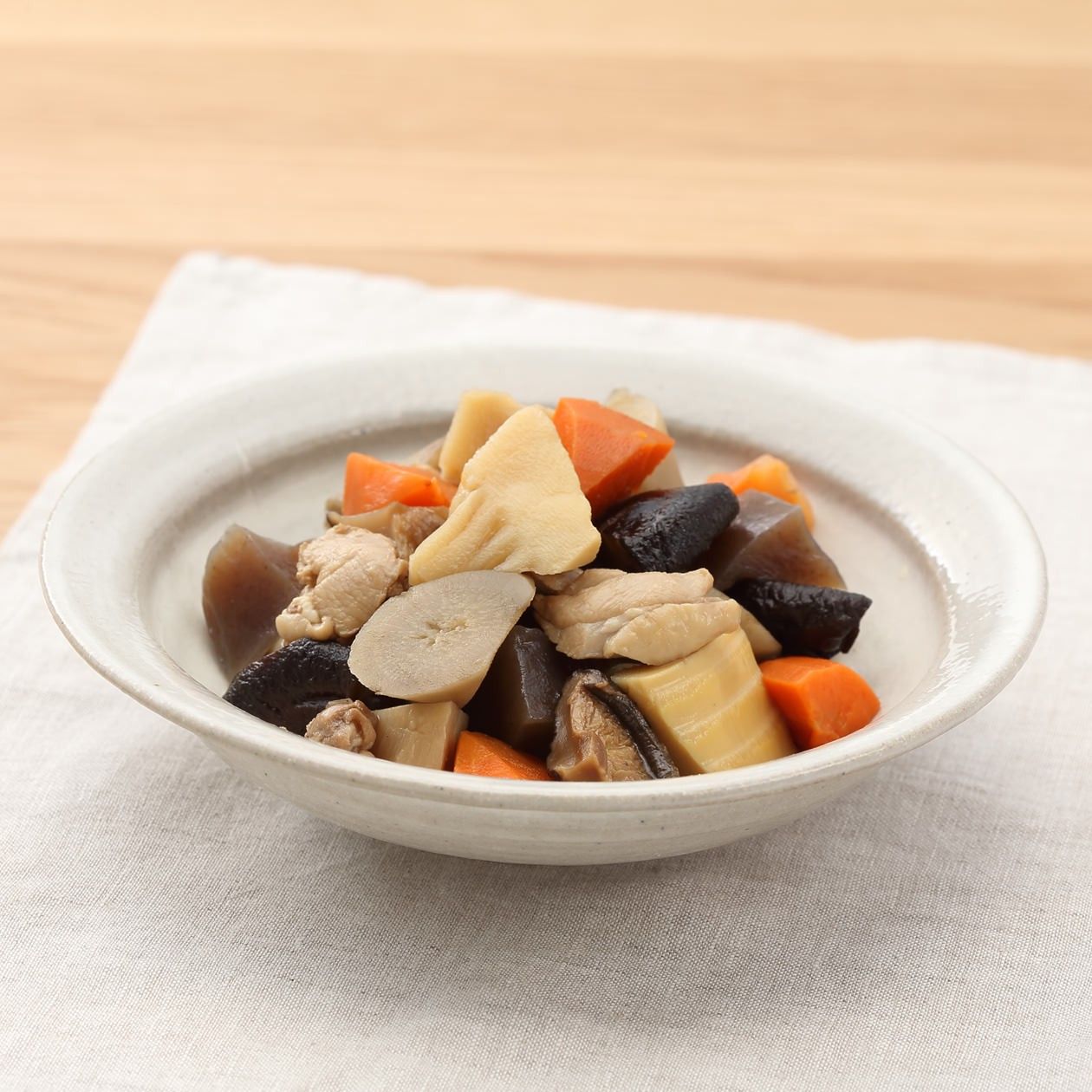 Kyoto Style Simmered Chicken And Root Vegetables Muji Cafe Food Root Vegetables