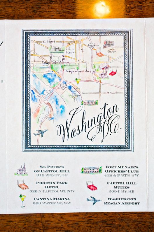 Hand Painted Wedding Map Invitations Stationery Washington Dc Wedding Map Momental Hand Painted Invitations More David