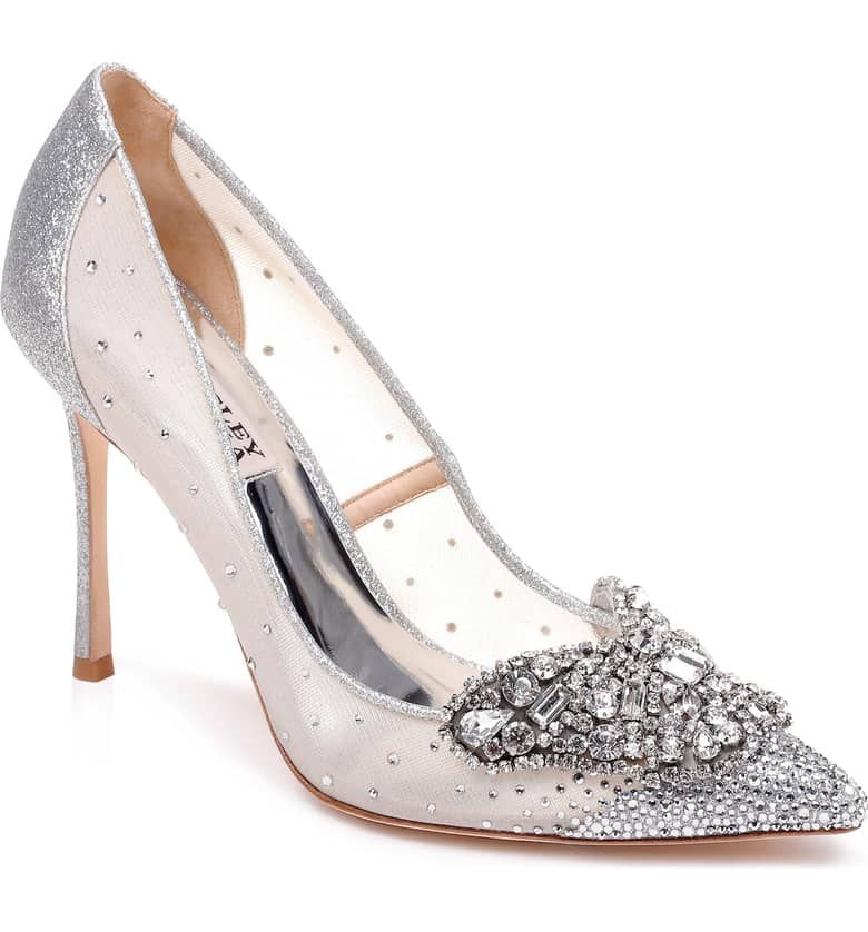 quintana crystal embellished pointed toe pump