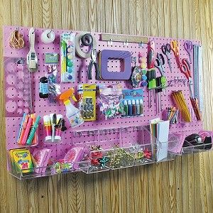 Pegboard Organizer | Pegboard Accessories | Candy Concepts Dream Craft Room, Craft Room Office, Deco Surf, Pegboard Accessories, Pegboard Organization, Craft Room Design, Craft Room Storage, Pegboard Craft Room, Paper Storage