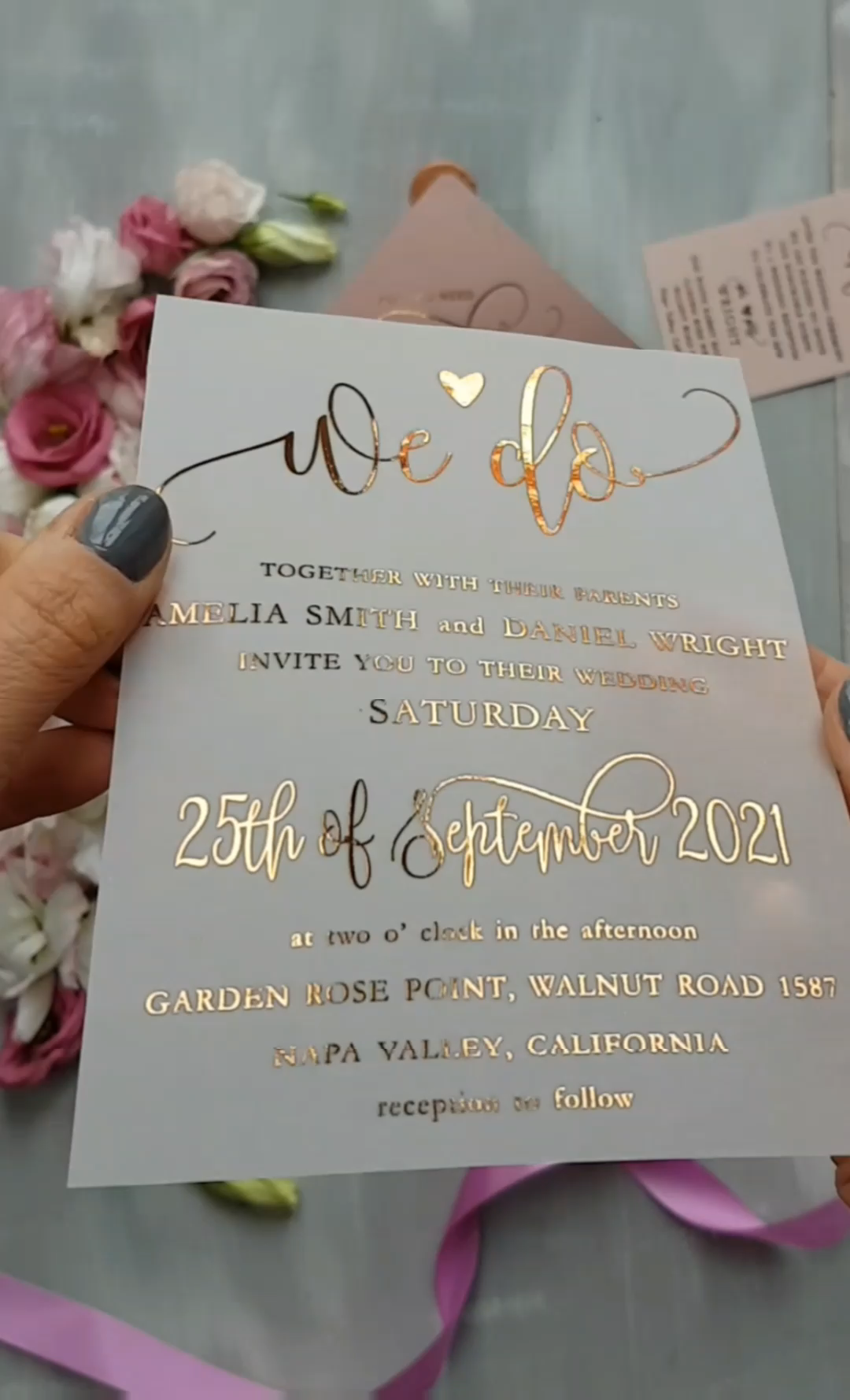 Rose Gold wedding invitations Rose Gold wedding invitations