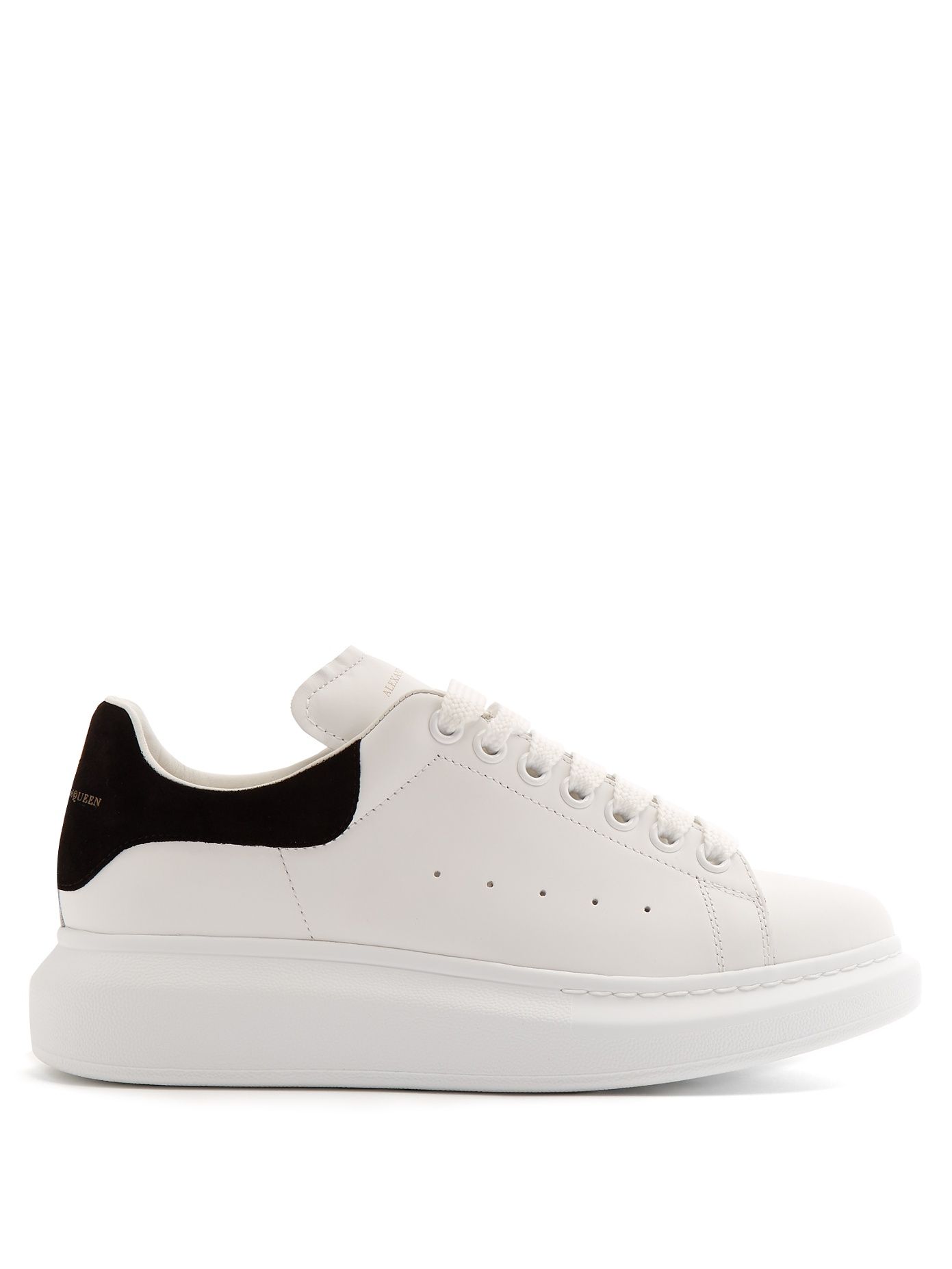 Raised sole low top leather trainers raised sole low top leather trainers