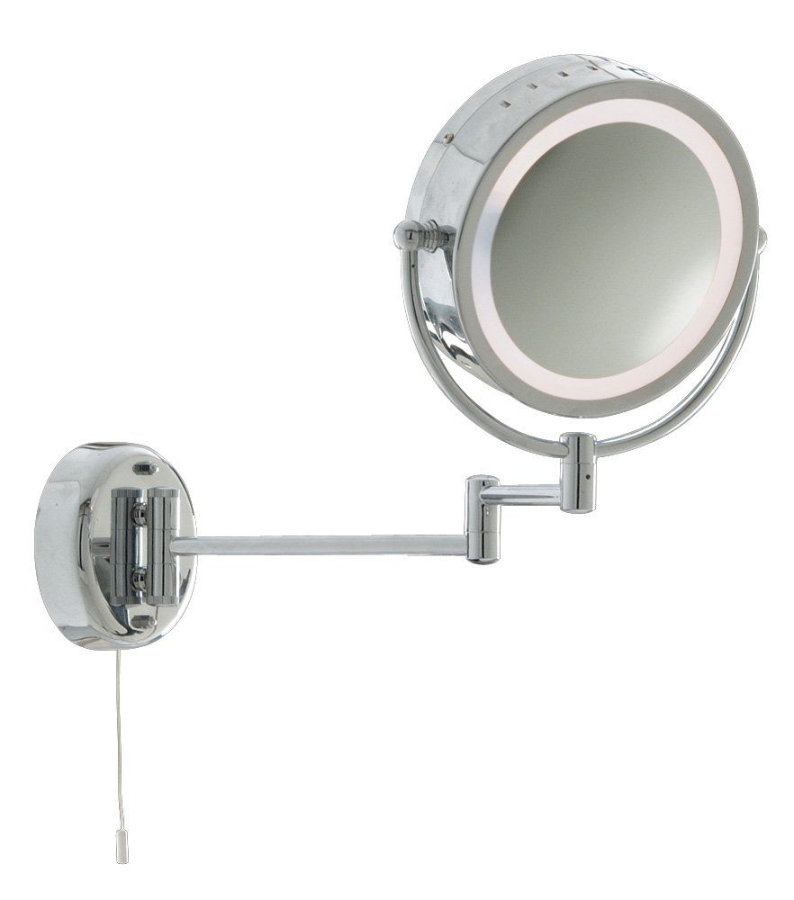 Bathroom Magnifying Mirror Wall Light Chrome Finish 11824 - Magnifying Wall Mirror With Lights Bathroom Magnifying Mirror Wall Light Chrome Finish 11824 - Magnifying Wall Mirror With Lights