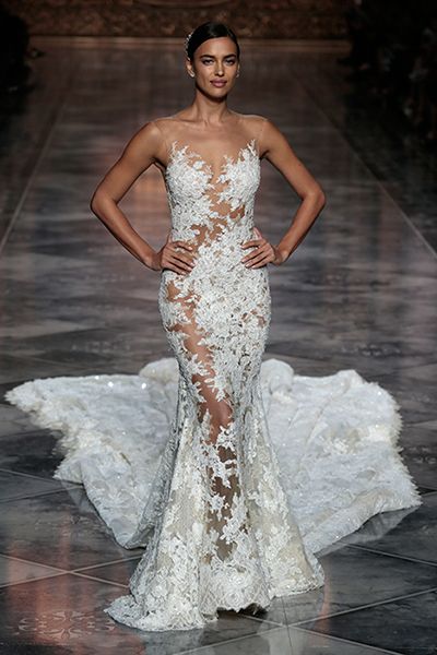 irina shayk closes pronovias in sensational wedding dress | dresses