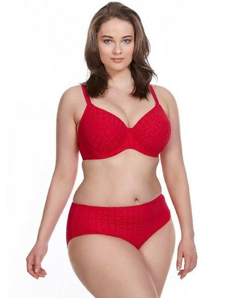 Elomi Kissimmee Bikini Top (Red) Retro Bikini, Bikini Tops, Elomi, Kissimmee, Bikinis, Swimwear, Red, Fashion, Curvy Women