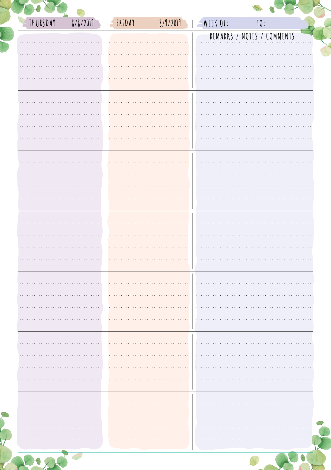 Plan your lessons, curriculum and school periods, keep track of student's attendance, their studying progress and communication log with parents. With the ready-to-print blank printable teacher planner that comes in fun & colorful and cute floral style designed to help you be more productive and organized. Planner Binder, Study Planner, Diy Planner, Notebook Planner, Planner Template, Journal Planner, Printable Planner, Planner Ideas, Bullet Journal Ideas Pages