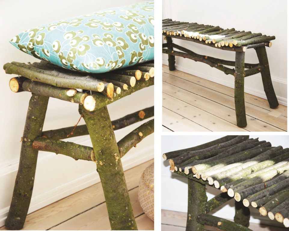 Diy : How to Make a Twig Bench - 1001 Gardens