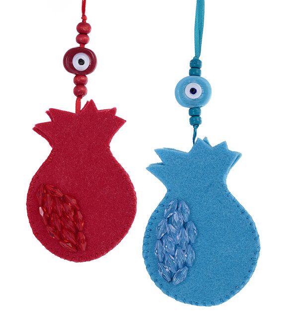 greek pomegranate good luck charm hp206 felt christmas decorations flower diy crafts how to make ornaments