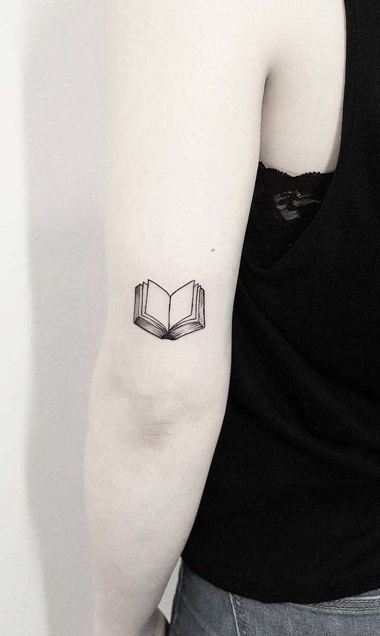 minimalist book tattoo - Bรบsqueda de Google en 2020 | Tatoo