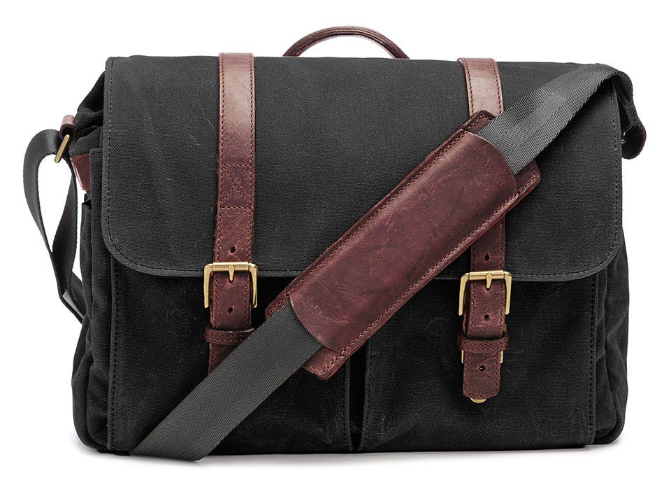 Genda 2Archer Mens Canvas Vintage Leather DSLR SLR Camera Messenger Bag