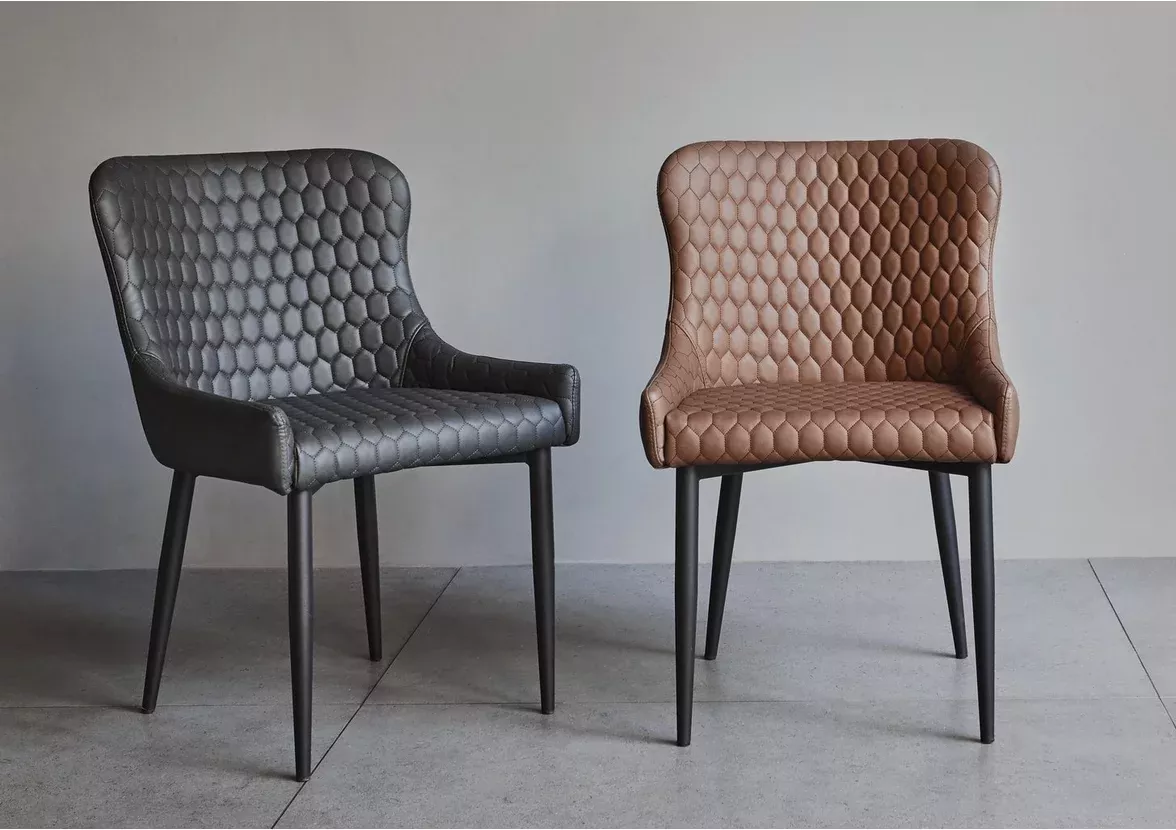 Osaka Dining Chair In 2021 Chairs Comfortable Faux Leather Faux Leather Dining Chairs, Grey Leather Dining Chairs Furniture Village