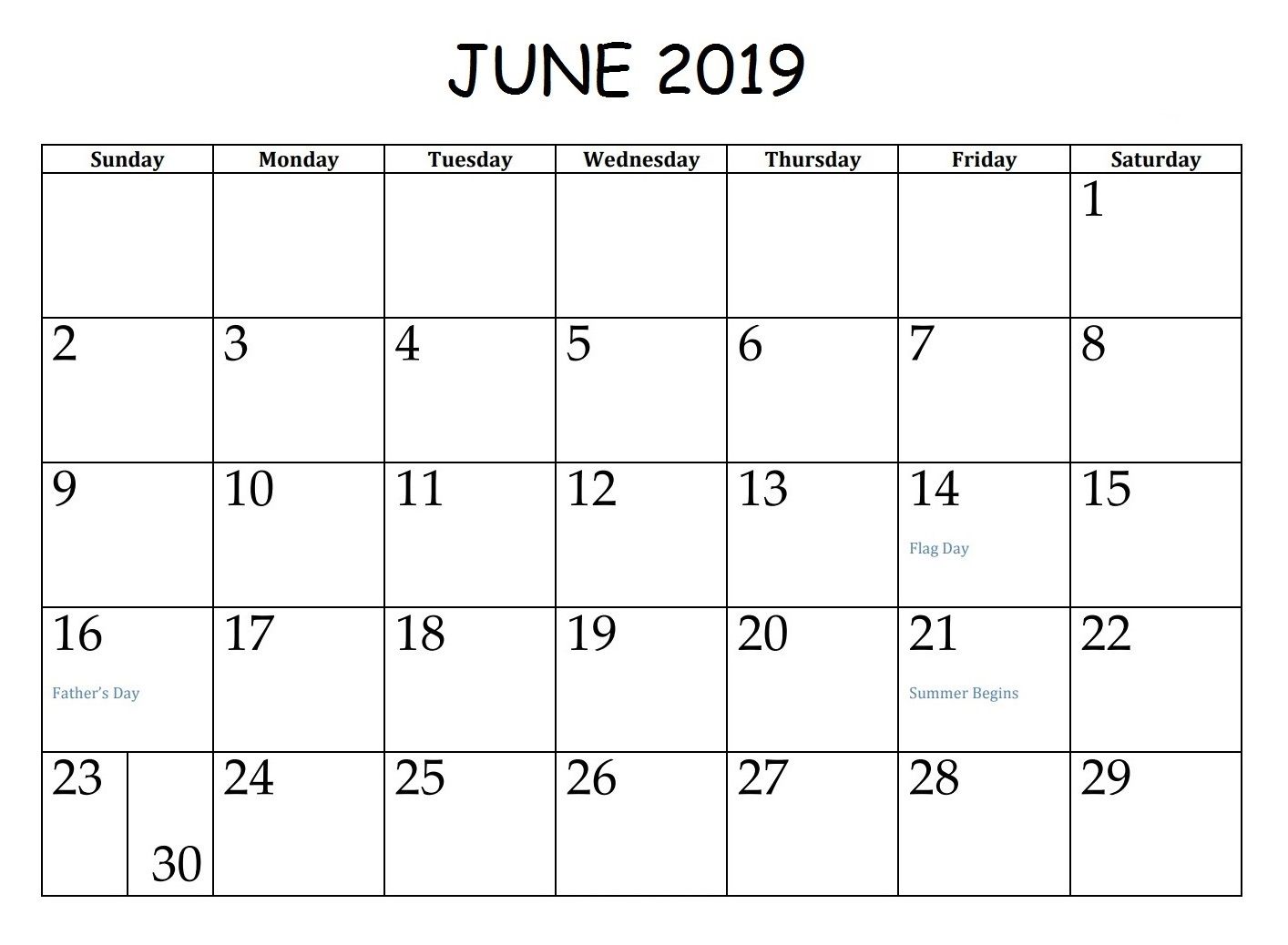 june 2019 blank template june 2019 calendar blank