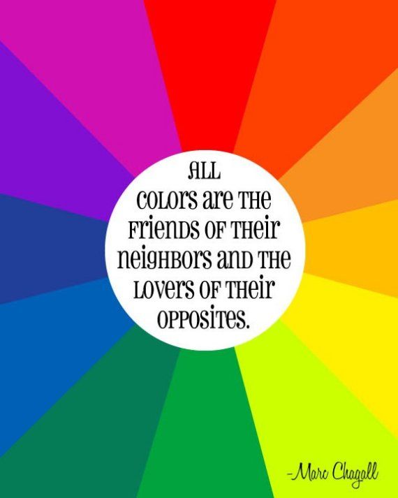 Color wheel quote - Colors are friends of their neighbors - Print. From Priss Designs shop ... Color wheel quote - Colors are friends of their neighbors - Print. From Priss Designs shop ...