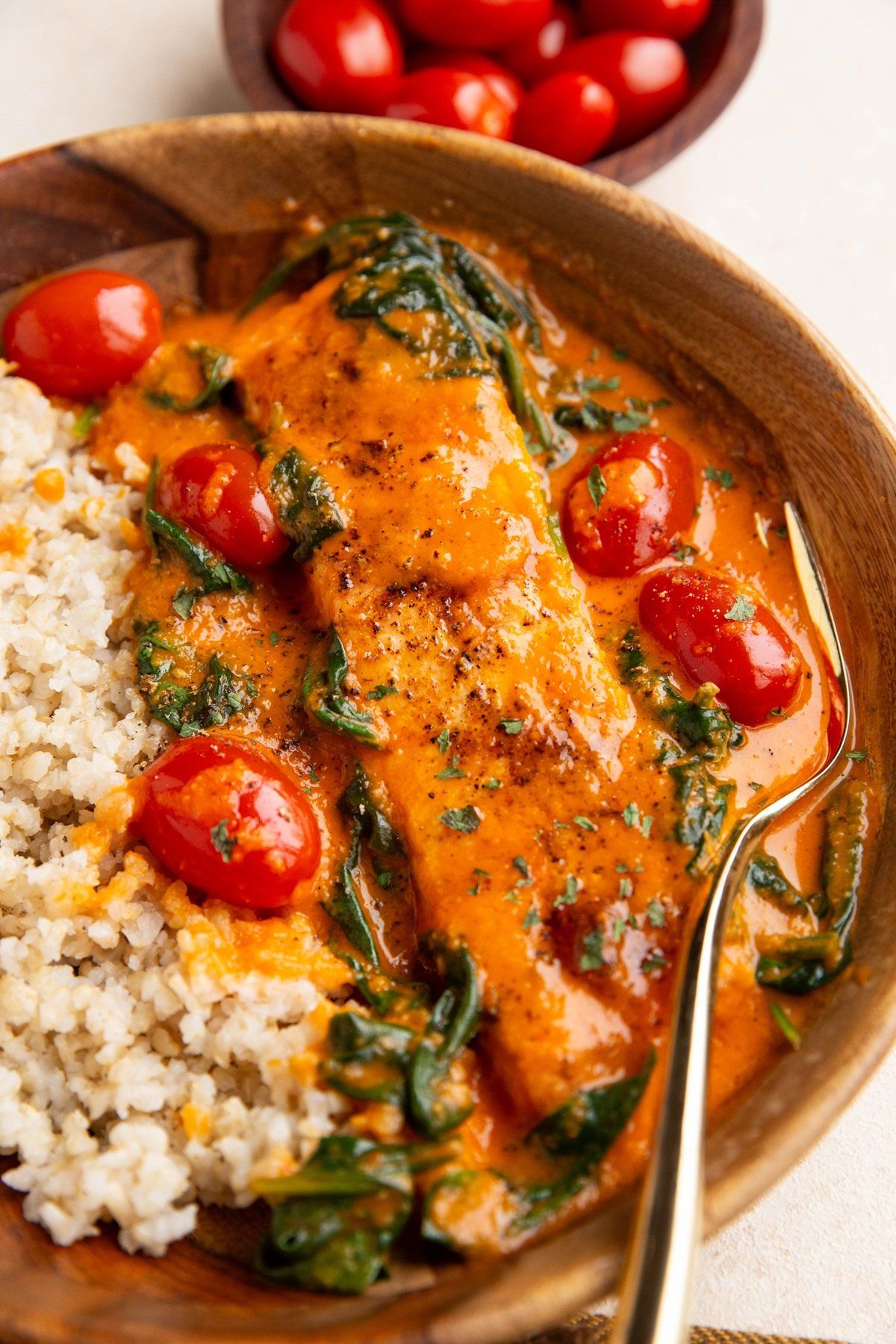 Roasted Red Pepper Salmon With Delicious Creamy Sauce Serve It With Roasted Red Pepper Salmon With Delicious Creamy Sauce Serve It With
