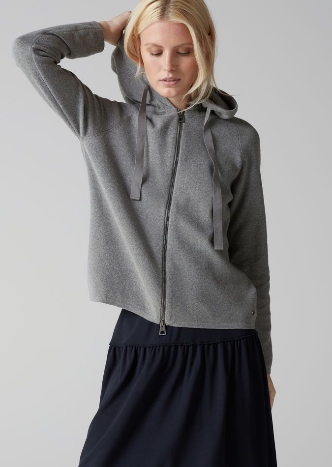 Strickjacke gloomy grey melange Strickjacke, Bekleidung, Jacken