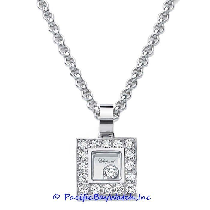 Chopard Small Diamond Square Pendant 792896 1001 - Chopard Happy Diamond Square Pendant Chopard Small Diamond Square Pendant 792896 1001 - Chopard Happy Diamond Square Pendant