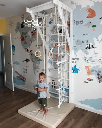 Детские деревянный спорткомплекс Стандарт Good House, Ladder, Baby Mobile, Kids Room, Best, Home Decor, Gym, Stairway, Room Kids