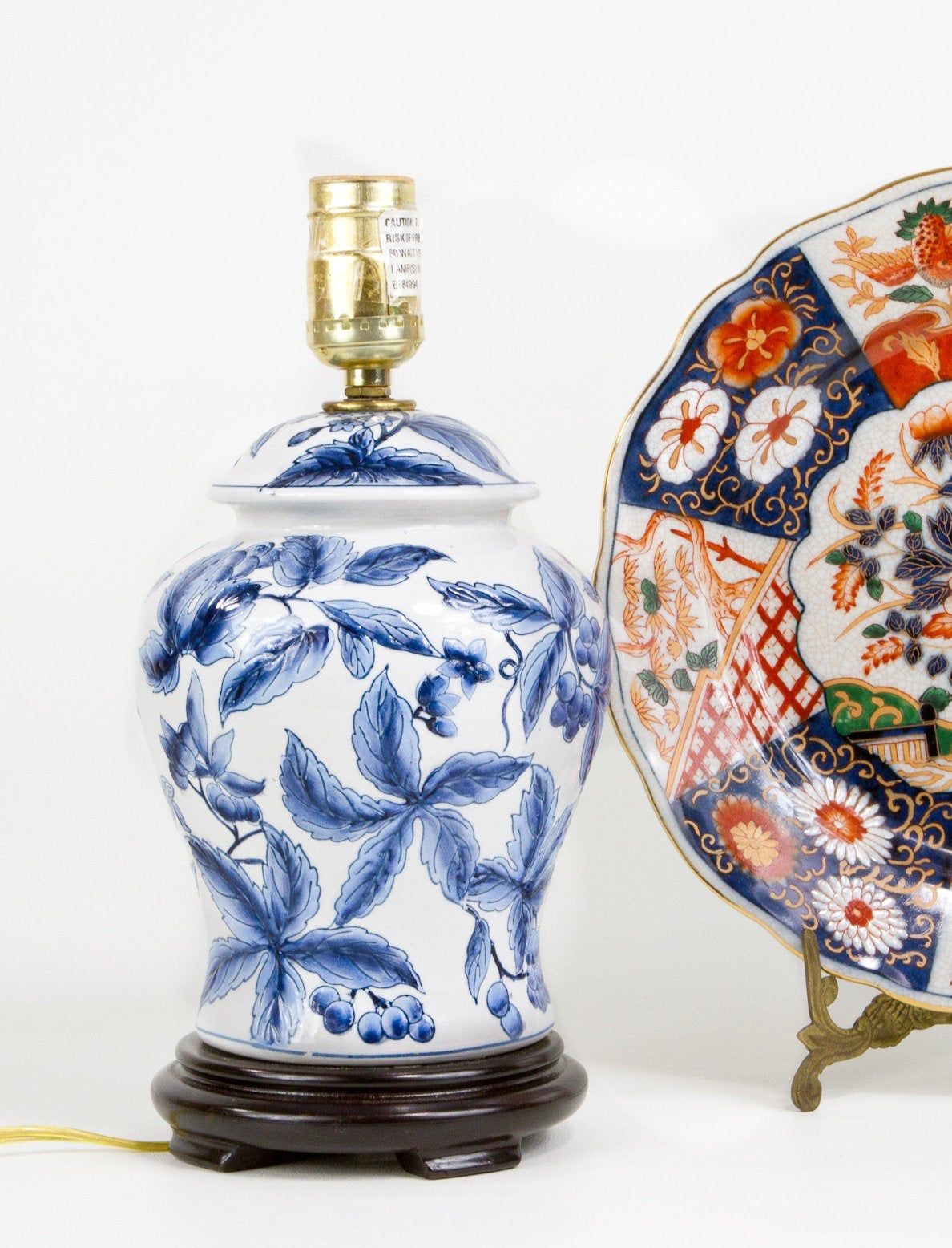 Small Blue And White Porcelain Lamp Kitchen Counter Chinoiserie Small Blue And White Porcelain Lamp, Small Blue And White Porcelain Lamp