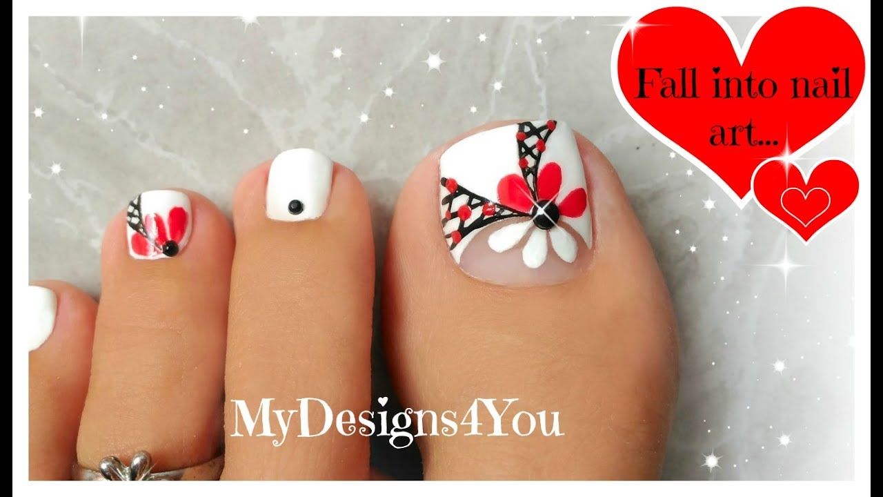 Fl Toenail Art Tutorial Summer Pedicure You Nail Fl Toenail Art Tutorial Summer Pedicure