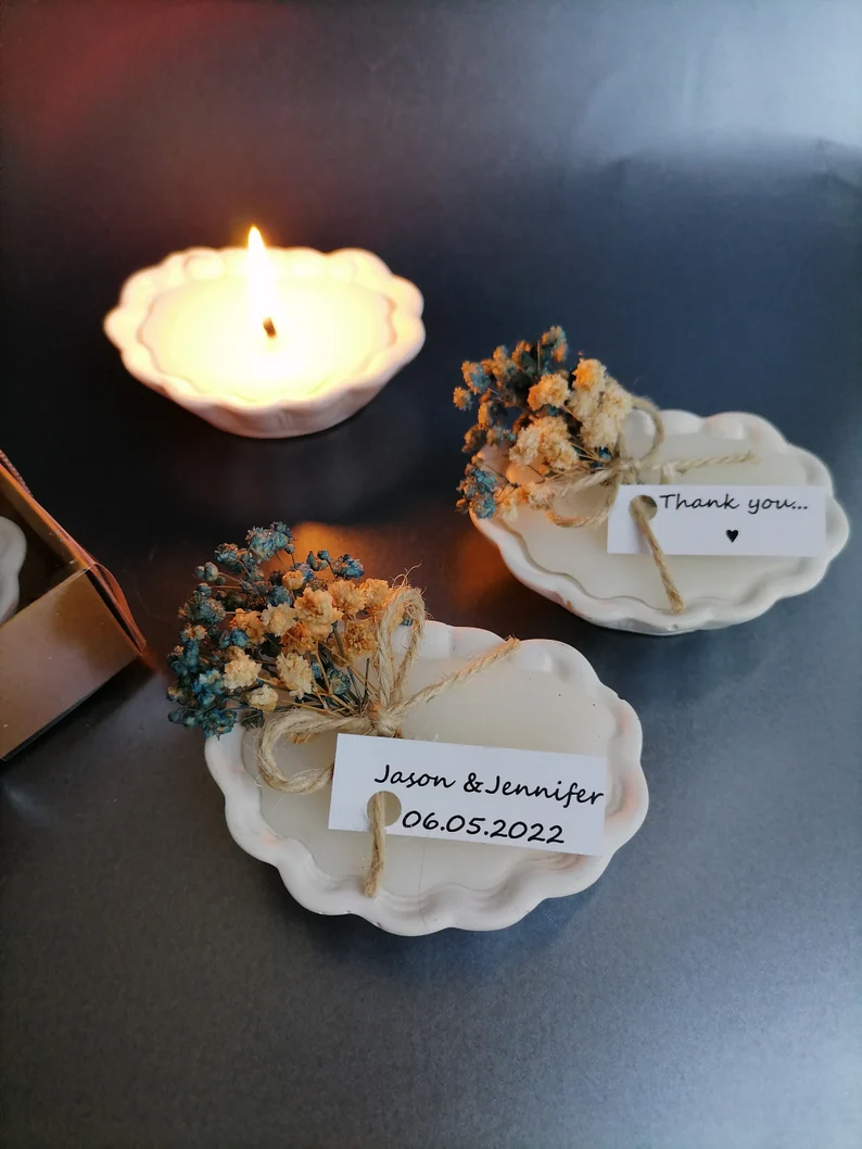 Candle Favors Wedding Bulk Candles Favors Dried Flowers | Etsy Boho Wedding Favours, Candle Wedding Favors, Wedding Gifts For Guests, Personalized Candle Favors, Handmade Wedding Favours, Personalised, Stone Candles, Rustic Candles, Baby Shower Candle Favors