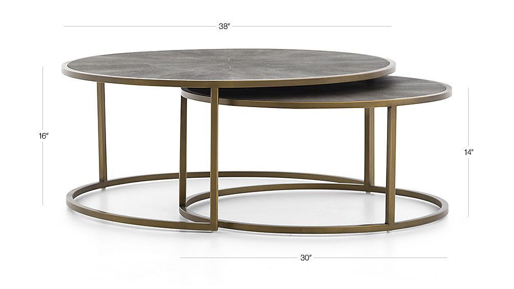 Keya Antique Brass Nesting Coffee Tables Reviews Crate And