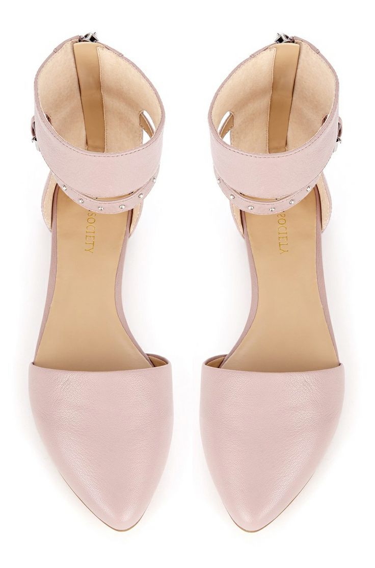 blush pointed toe flats