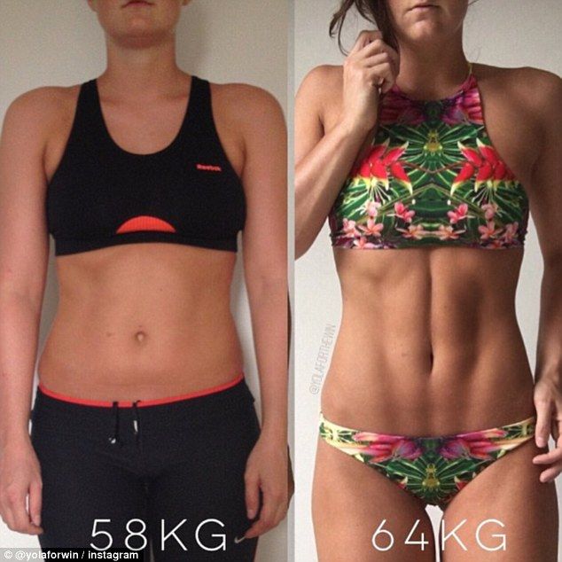 Personal trainer proves weight is just number with comparison photo