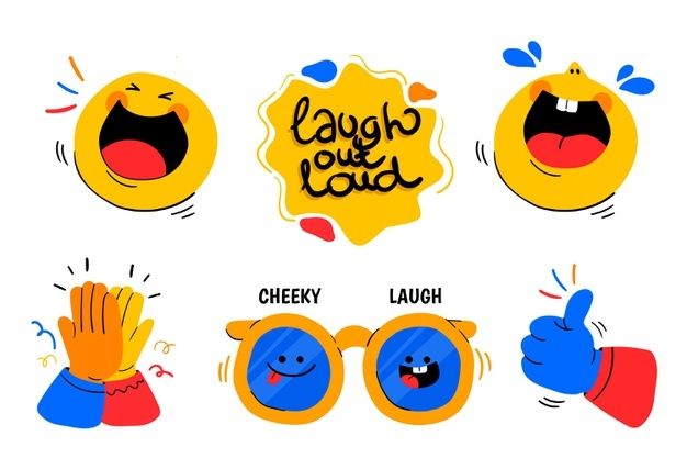 Funny lol stickers set Premium Vector | Premium Vector #Freepik #vector #elements #sticker #fun #funny Funny Chat, Funny Comedy, Emoji Stickers, Face Stickers, Graphic Design Layouts, Modern Graphic Design, Emoji Backgrounds, Emoticons, Isometric Design