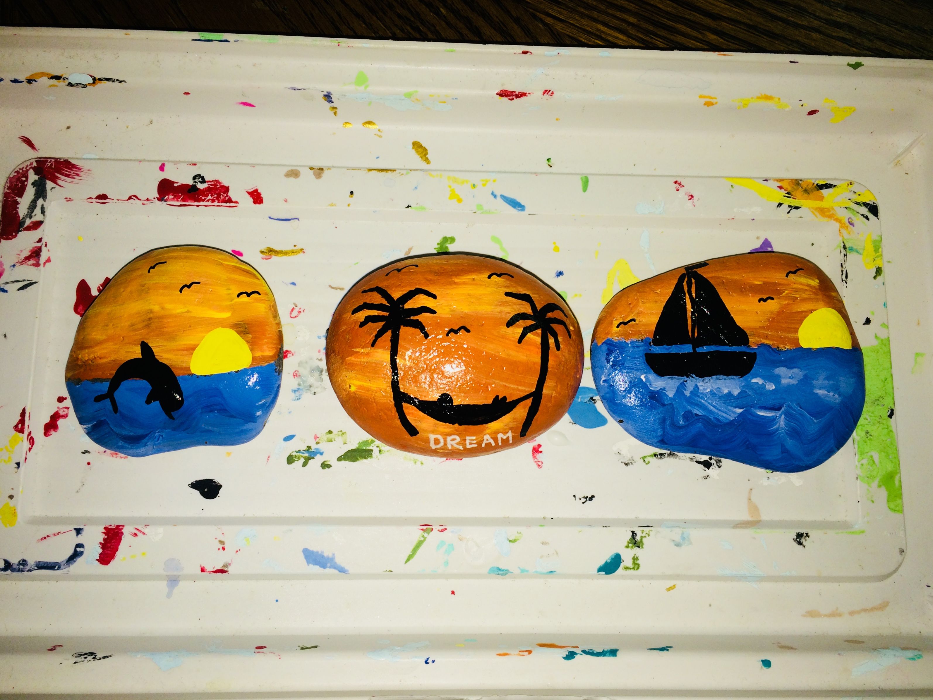 pics Dolphin Rock Painting Ideas Sunset painted rocks sunset painting rock