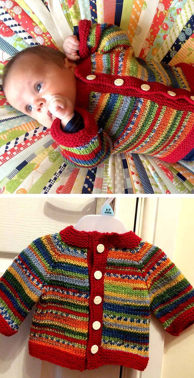 Fuss Free Baby Cardigan – Free Pattern #crochetbabycardigan