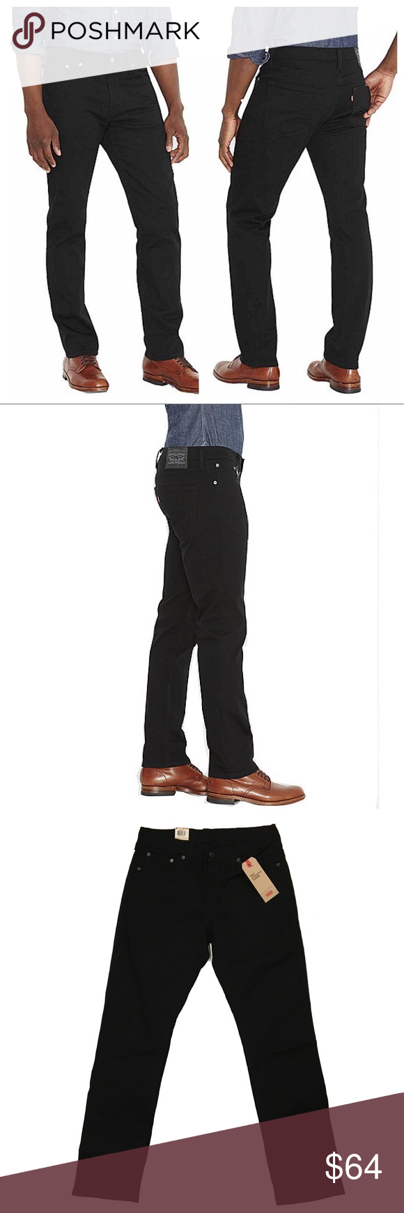 Leviâs 541 Athletic Taper Stretch Black Jeans NWT | Premium denim jeans, Denim jeans men, Levi