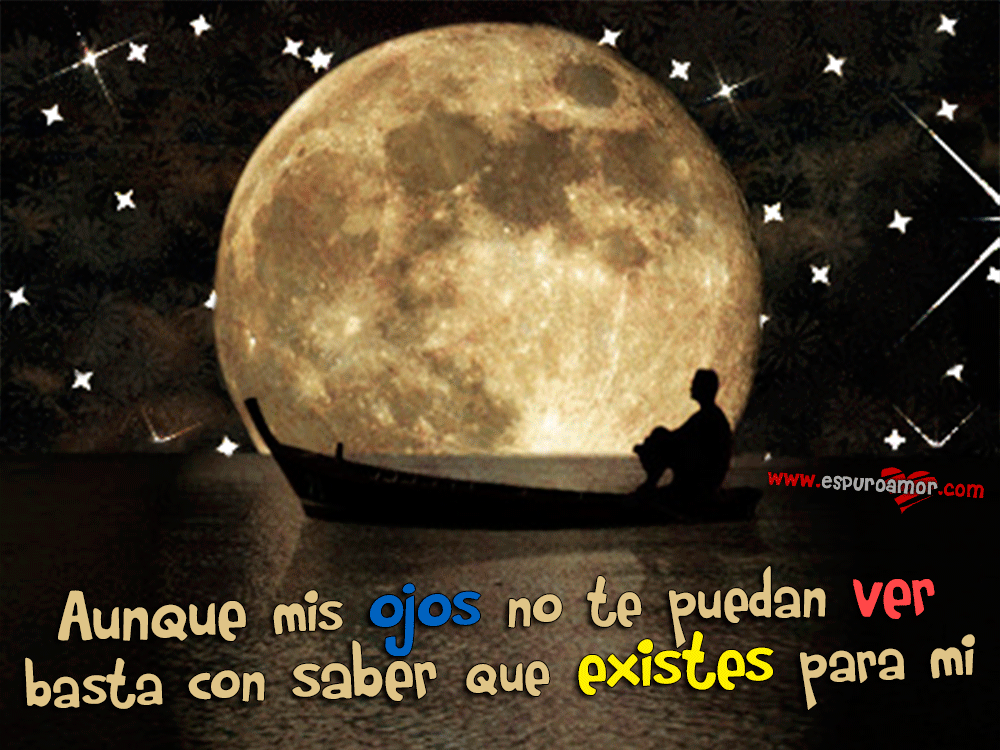 Tarjeta Animada Hd Con Bonita Frase De Amor A Distancia Para Dedicar Buenas Noches Luna Ritual De Luna Llena Luna Llena