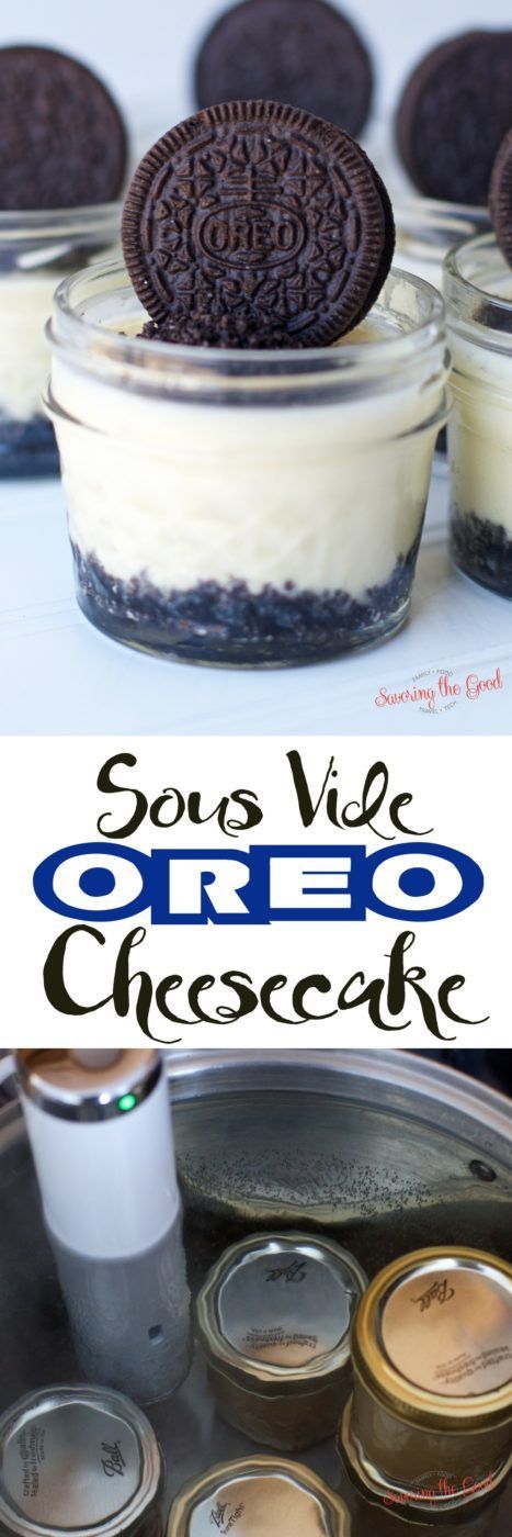 sous vide oreo cheesecake recipe sous vide pinterest