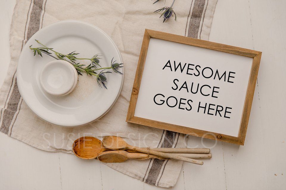 Download Kitchen Farmhouse Frame Mock Up by Susie Design Co on @creativemarket | Farmhouse frames, Wooden ...