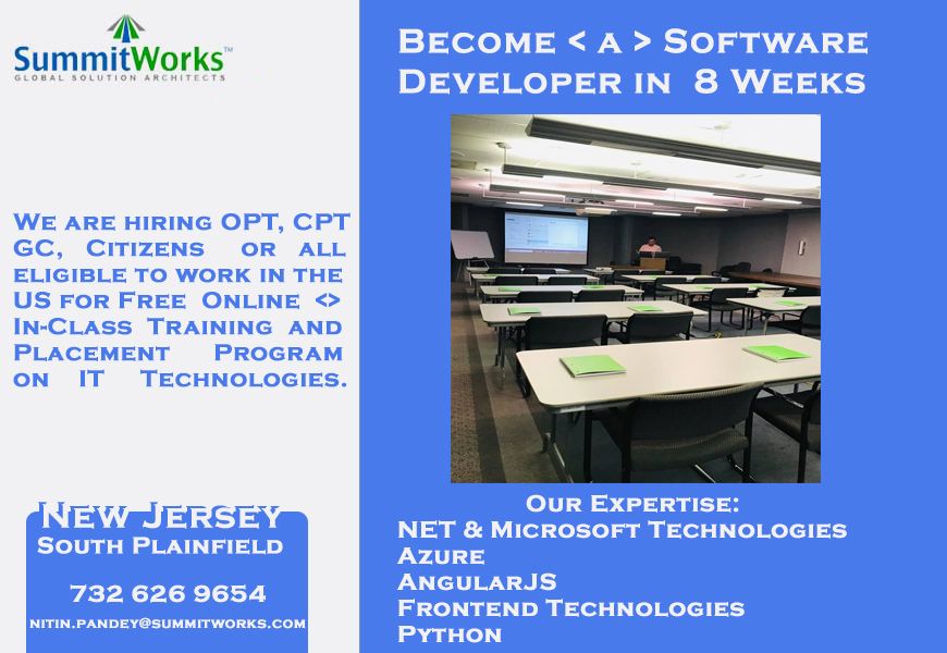 Entry Level Software Developer Free Training Get Paid For Training Software Development Free Training Solution Architect