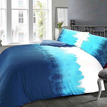 Hdn 3pc Ombre Colour Gradient Modern Duvet Cover Pillowcases Bed