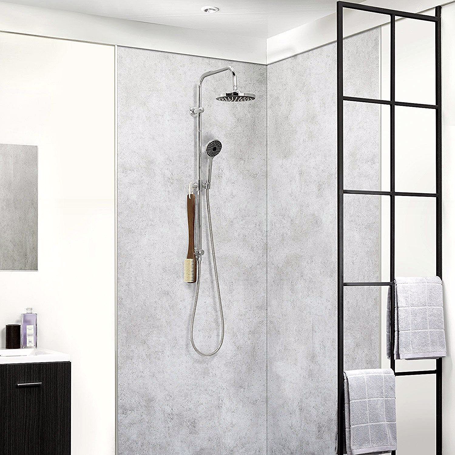 Dalle Murale Pvc Beton Clair Dumawall L 120 X L 37 5 Cm X Ep 5 Mm En 2020 Parement Mural Ciment Blanc Dalle Pvc