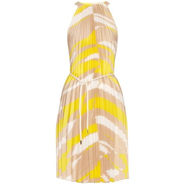 Max Mara Danzica Dress Found On Polyvore Featuring Dresses Yellow Max Mara Danzica Dress Found On Polyvore Featuring Dresses Yellow Print Beige Stripe Pleated Striped And Nautical