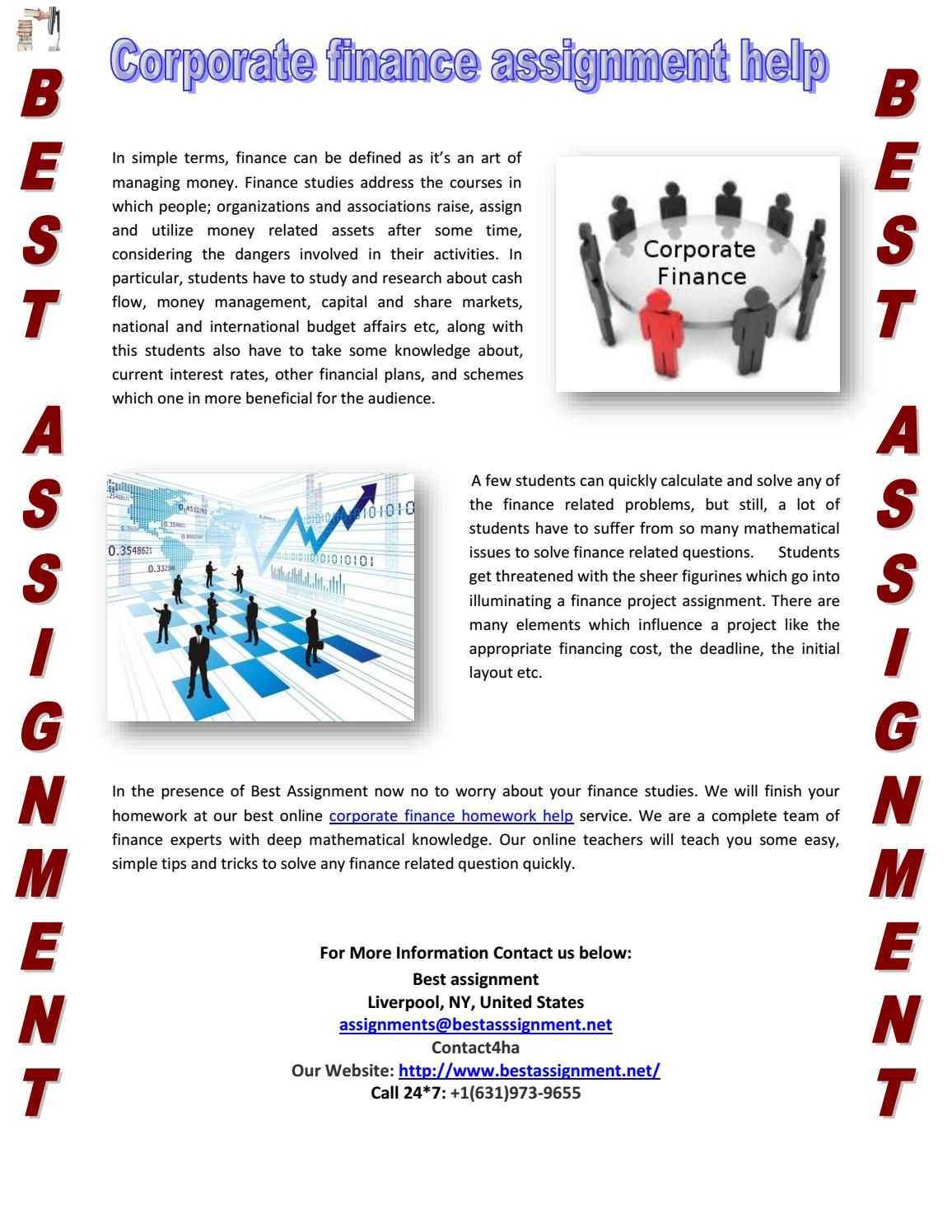 Business finance assignment help