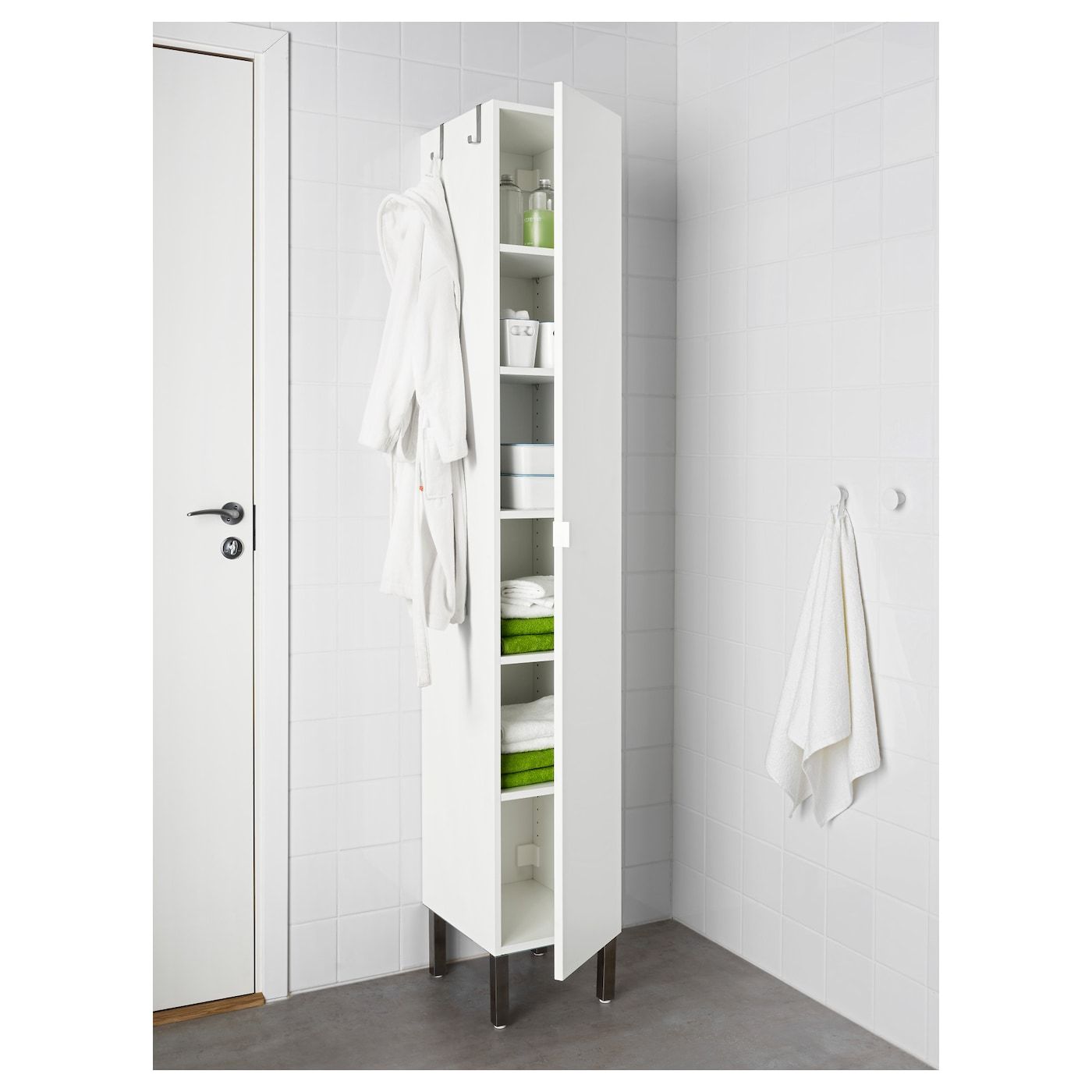 IKEA – LILLÅNGEN Armoire haute 1 porte Blanc
