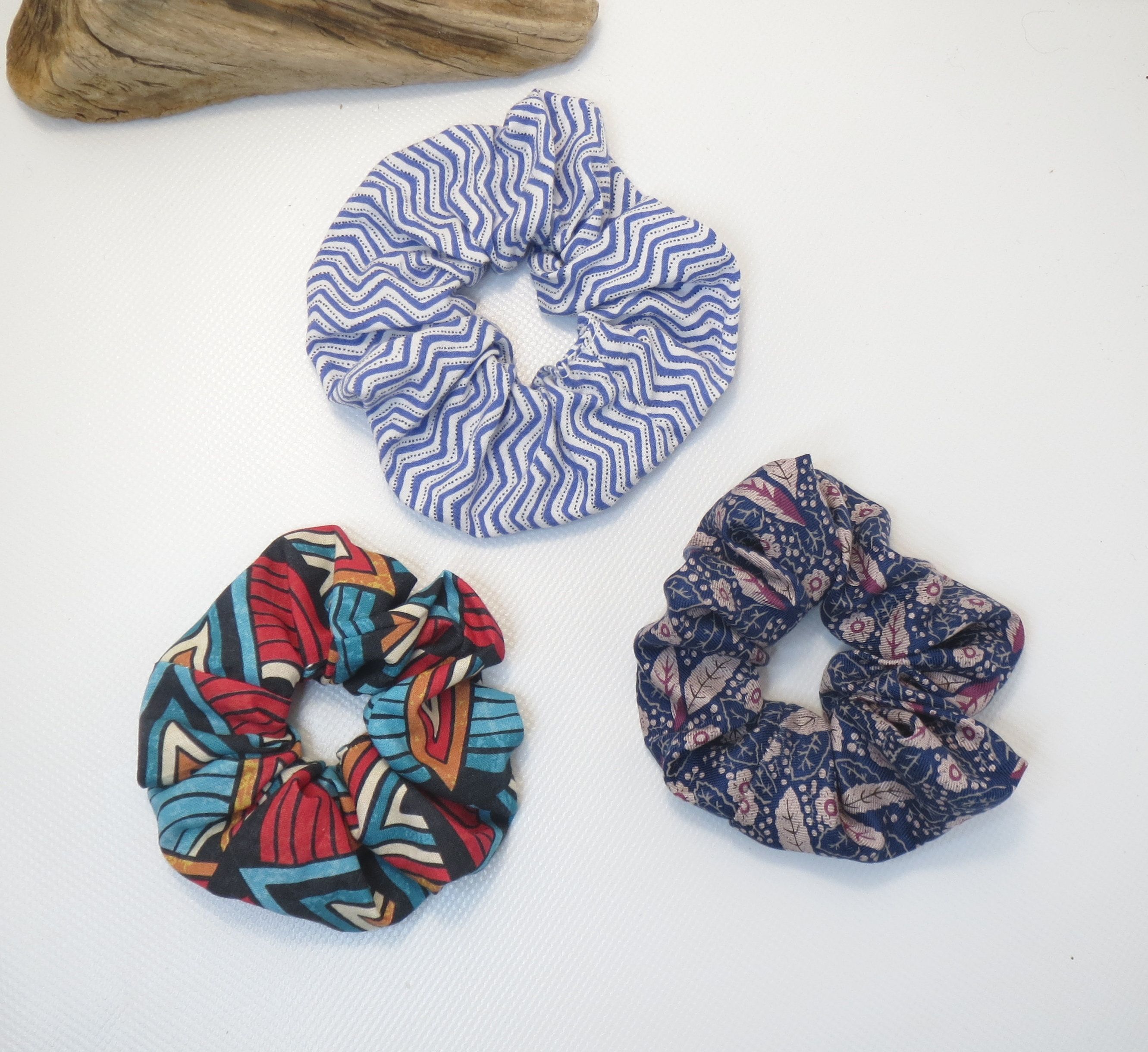 CHOUCHOU, chouchou cheveux, accessoire cheveux, chouchou élastique,chouchou bleu ,cousu main