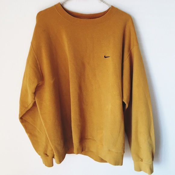 Nike Sweaters Vintage yellow Nike crewneck sweatshirt Vintage Nike Yellow SweaterJumper | Clothes, Trendy outfits