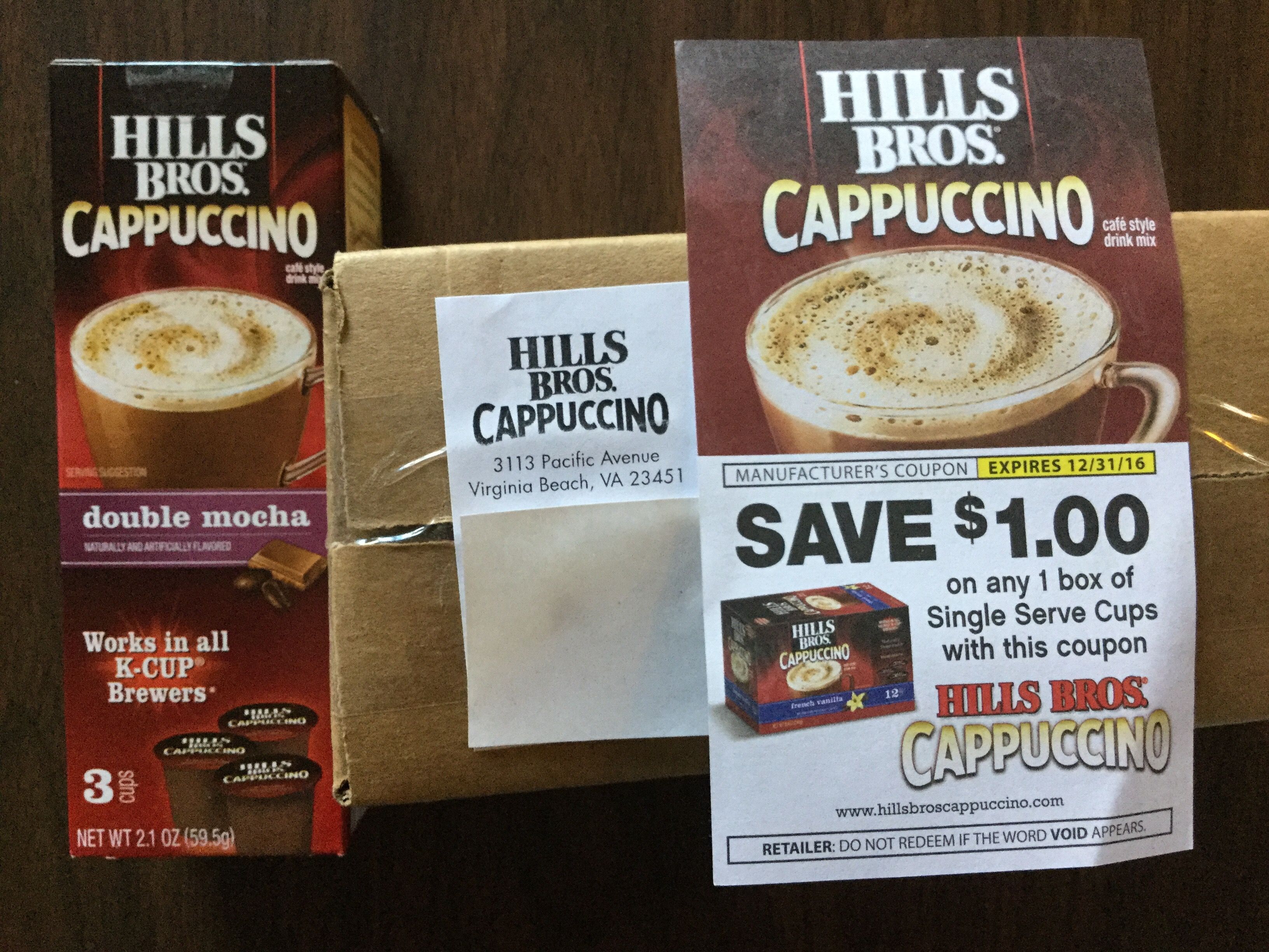 Free Hills Bros. Cappuccino double mocha Kcup samples Double mocha Free Hills Bros. Cappuccino double mocha Kcup samples Double mocha